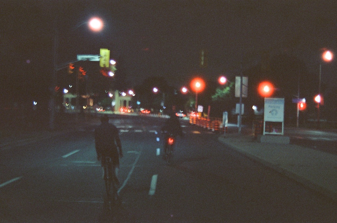 Night Biking on film